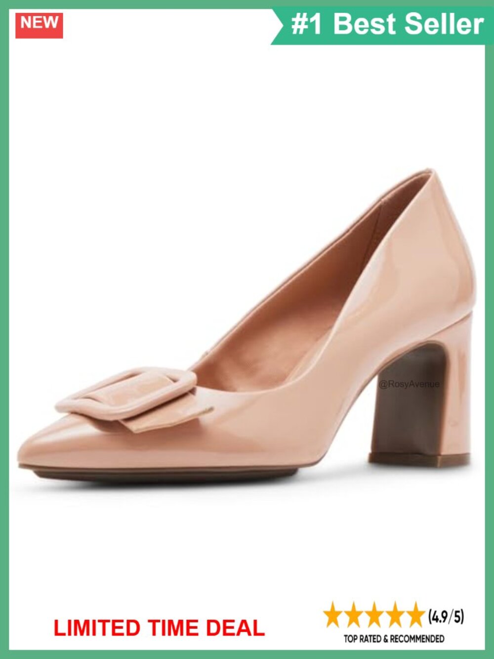 Anne Klein Baretta Pumps iflex Flexible Slip-On Open Toe Chunky Heel